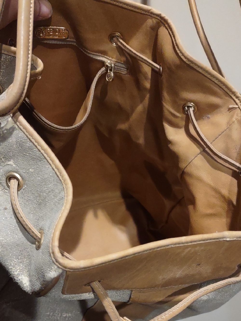 Fendi Authentic Bucket Shoulder Bag Purse, Read Description - Picture 12 of 16